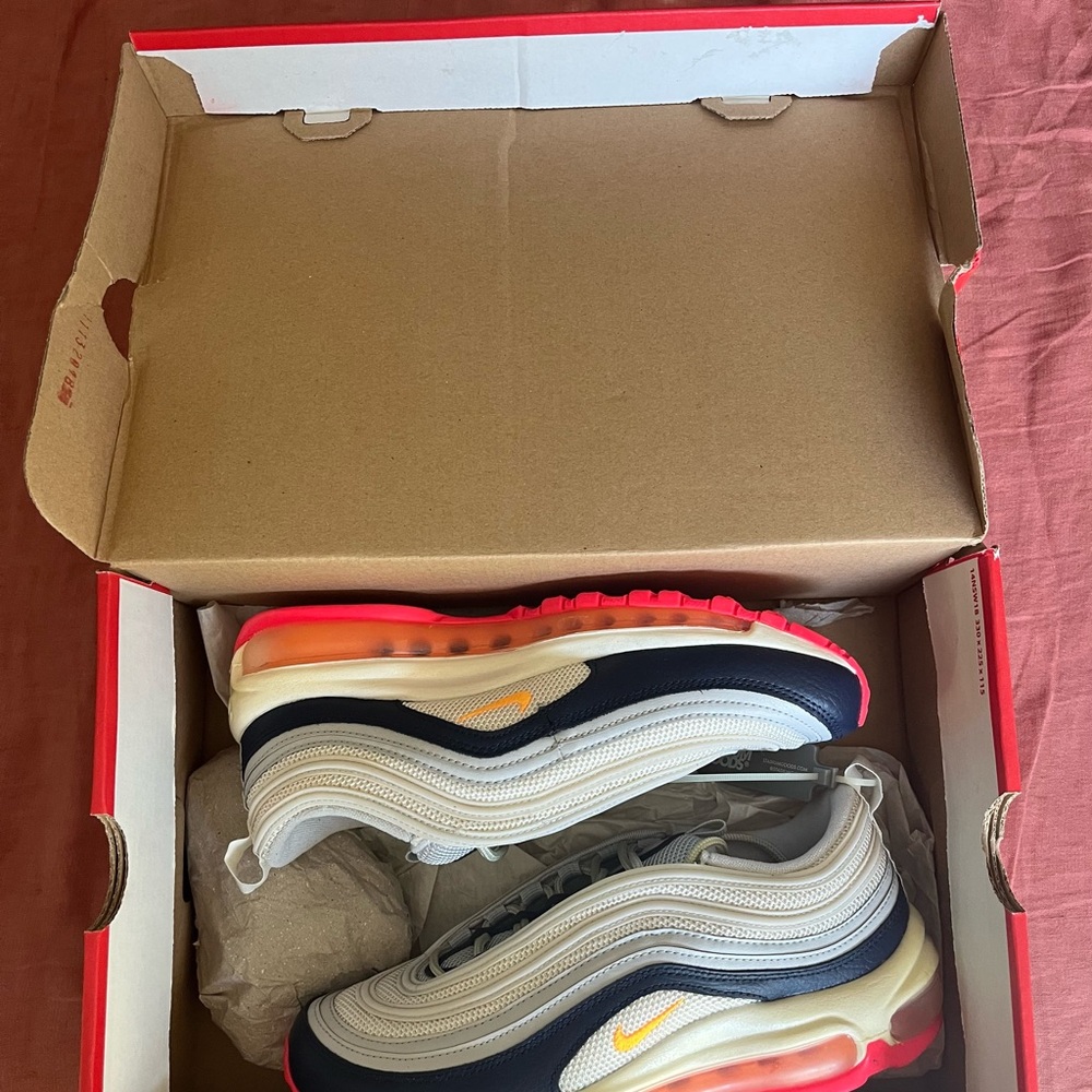 Nike Air Max 97 - Pure Platinum/laser orange